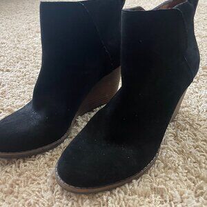 Lucky Brand Black Suede Booties